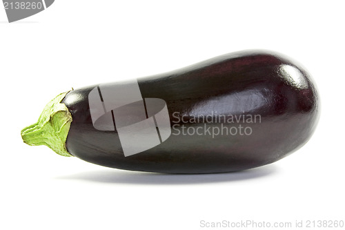 Image of aubergine on white background