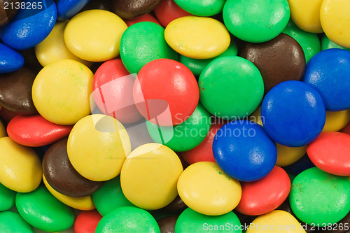 Image of close-up of multicolored candy