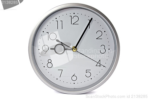 Image of silver wall clock 