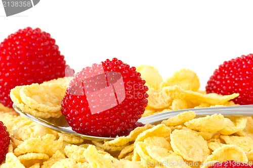 Image of Breakfast cereal with red berries 