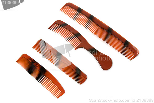 Image of set of brown combs