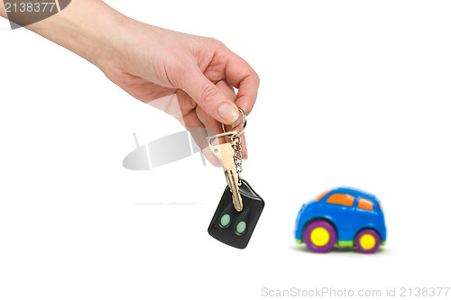 Image of Car and hand with keys 