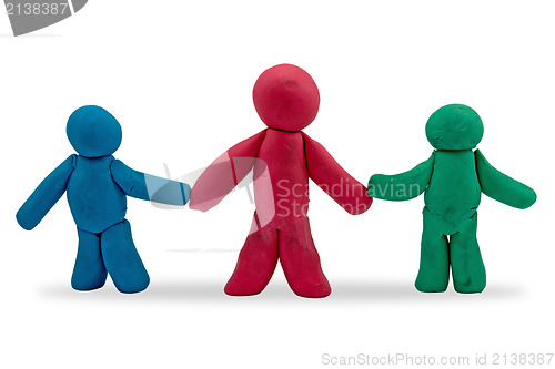 Image of three plasticine persons