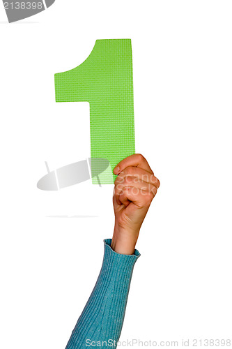 Image of number one in hand