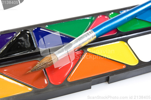 Image of water paint with brush