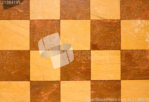 Image of wooden checkers board table