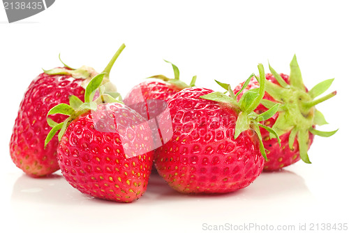 Image of strawberries on white background