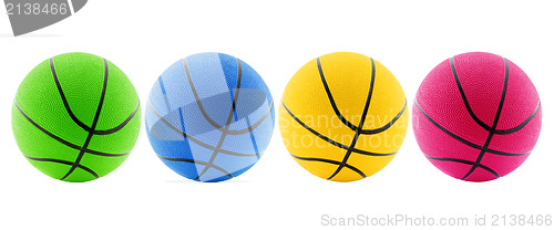 Image of four basketball balls