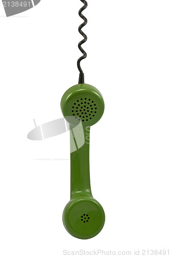 Image of green telephone receiver