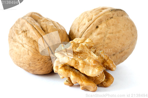 Image of three dried walnuts