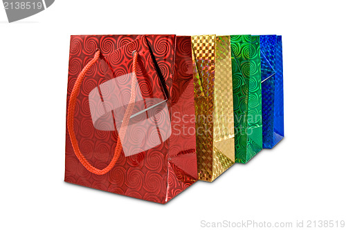Image of four colorful gifts bags