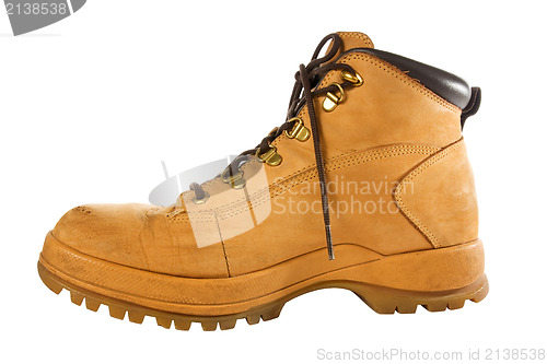 Image of yellow worn shoe