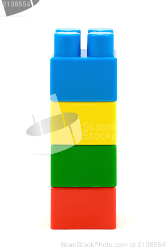 Image of colored plastic toy bricks