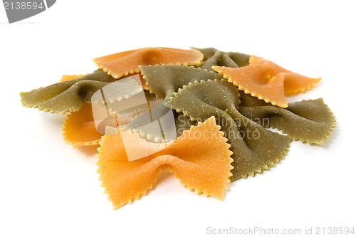 Image of three colour pasta farfalle