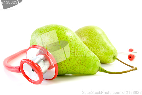 Image of pears and stethoscope
