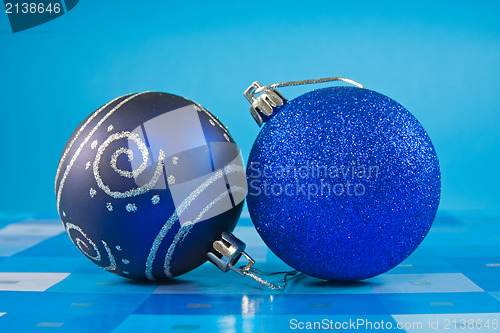 Image of two  christmas baubles