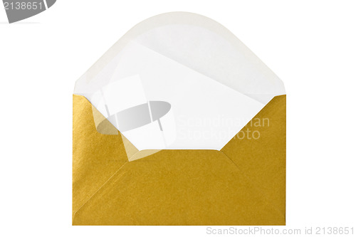 Image of Gold envelope with blank letter