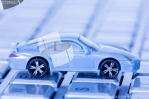 Image of Car on the computer keyboard