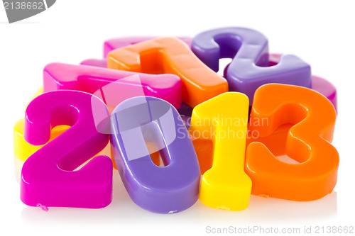 Image of color numbers shows year 2013