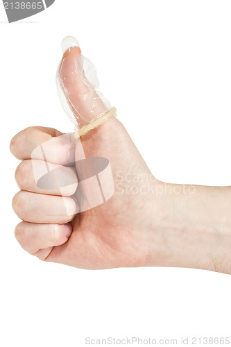 Image of Condom on the finger
