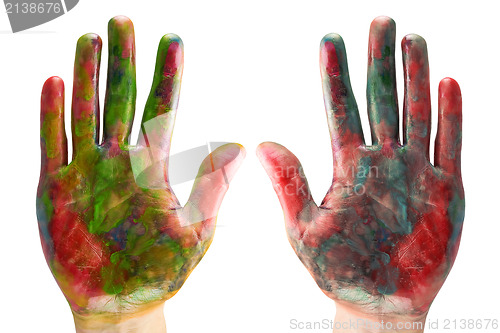 Image of painted hands