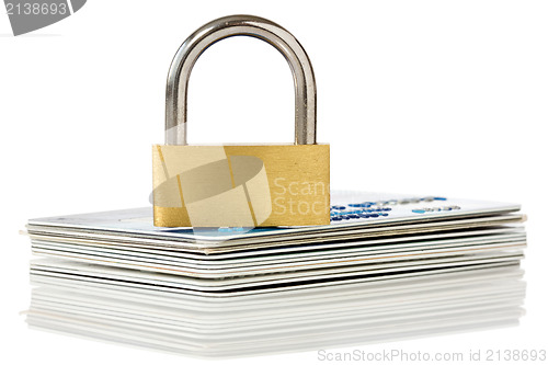 Image of Credit cards and padlock