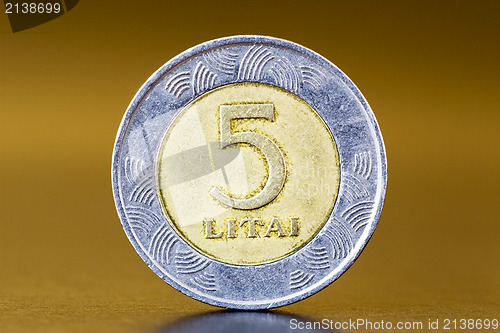 Image of five litas coin