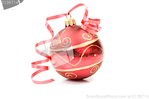 Image of red christmas bauble