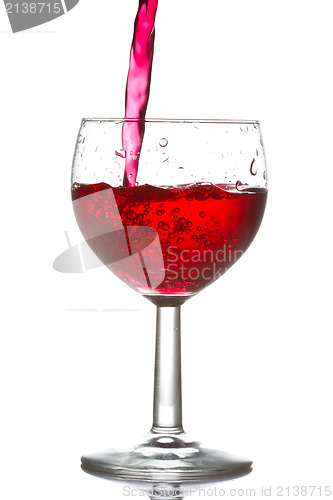 Image of red wine pouring