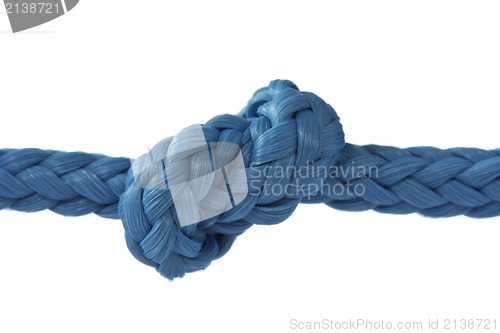 Image of blue rope with knot