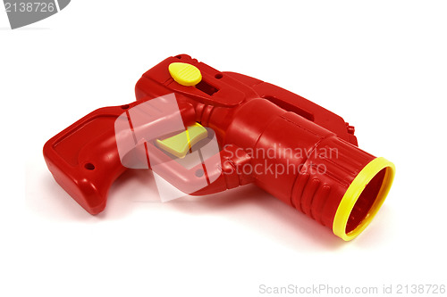 Image of red plastic gun