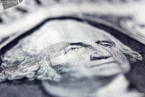 Image of Macro image of a dollar bill