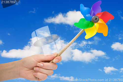 Image of Hand holding pinwheel