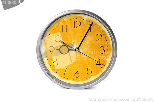 Image of orange fruit clock 