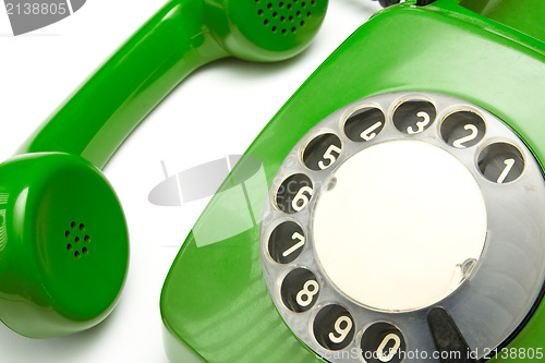 Image of green old phone