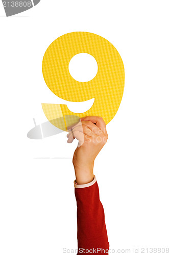 Image of number nine in hand