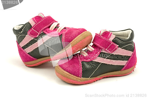 Image of pair of baby shoes on white