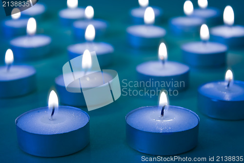 Image of group of burning candles