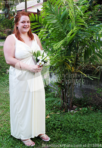 Image of Bride in a white dress