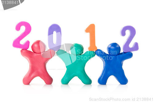 Image of plasticine people show year 2012