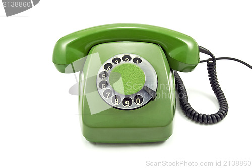 Image of Old green analogue phone