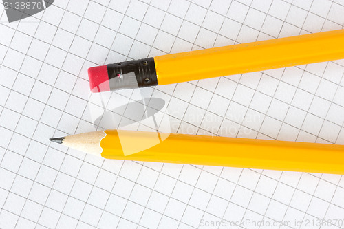 Image of Pencils on the squared paper