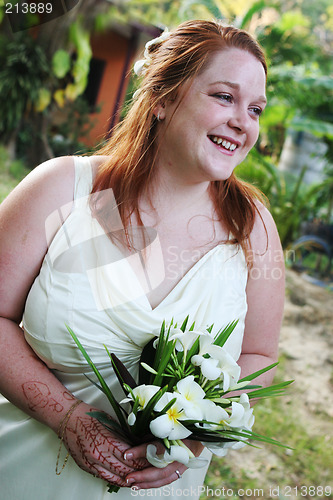 Image of Bride with a bouquet