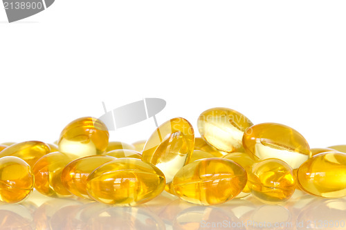 Image of Pile of fish oil capsules 
