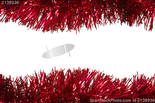 Image of Christmas tinsel as a border