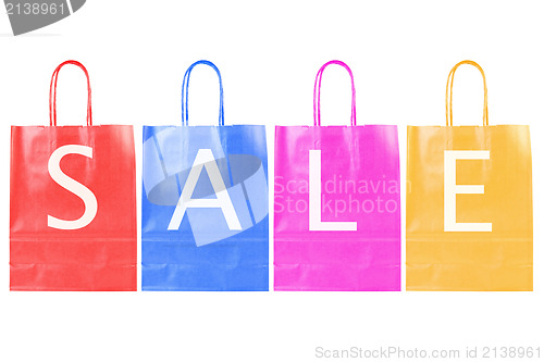 Image of color sale shopping bags