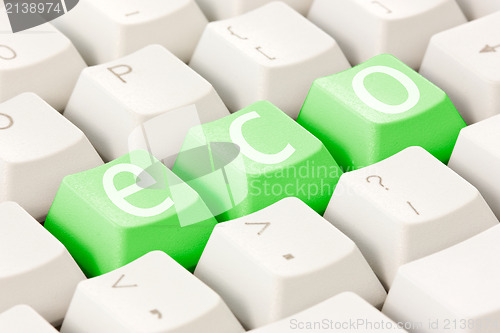 Image of Computer keyboard with an eco option