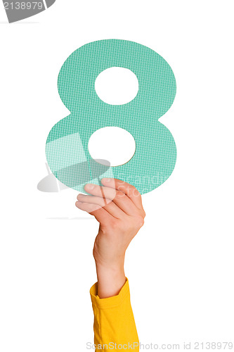 Image of number eight in hand