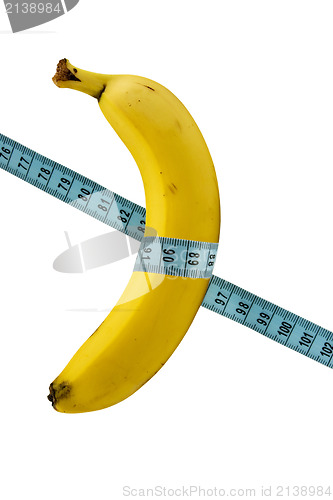 Image of banana with measure tape