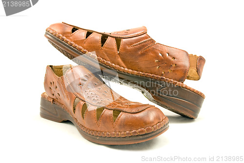 Image of brown leather shoes